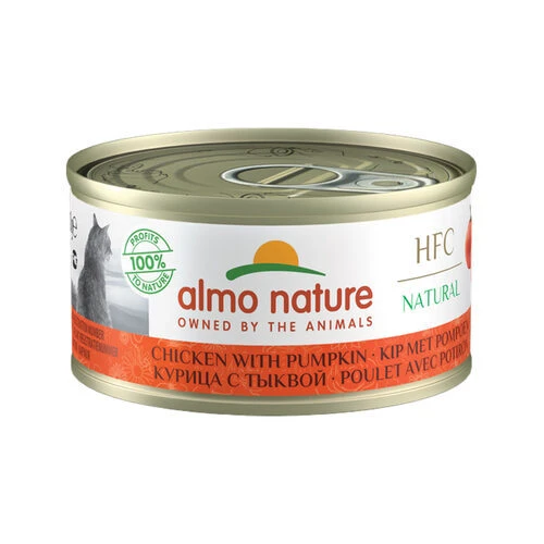 Almo Nature HFC 70 Natural Katzenfutter - Dosen - Hühn Und Kürbis