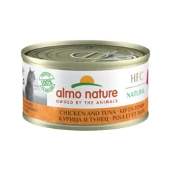 Almo Nature HFC 70 Natural Katzenfutter - Dosen - Hühn Und Thunfisch