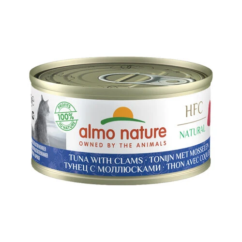 Almo Nature HFC 70 Natural Katzenfutter- Dosen - Thunfisch & Muscheln