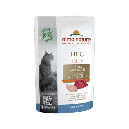 Almo Nature HFC Jelly Katzenfutter - Frischebeutel - Thunfisch Und Seezunge 1 Almo Nature HFC Jelly Katzenfutter - Frischebeutel - Thunfisch Und Seezunge