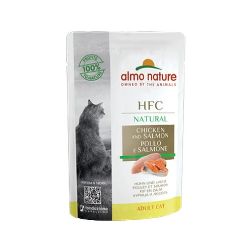 Almo Nature HFC Natural Katzenfutter- Frischebeutel - Huhn Und Lachs