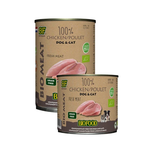 Biofood Organic 100% Huhn - Hund & Katze 1 Biofood Organic 100% Huhn - Hund & Katze