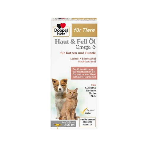 Doppelherz Haut & Fell Öl Omega-3 Für Katzen Und Hunde 1 Doppelherz Haut & Fell Öl Omega-3 Für Katzen Und Hunde
