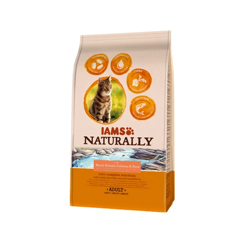 IAMS Naturally Cat - Salmon & Rice – Bild 2