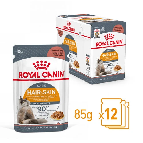 Royal Canin Hair & Skin In Gravy - Katzenfutter 2 Royal Canin Hair & Skin In Gravy - Katzenfutter – Bild 2
