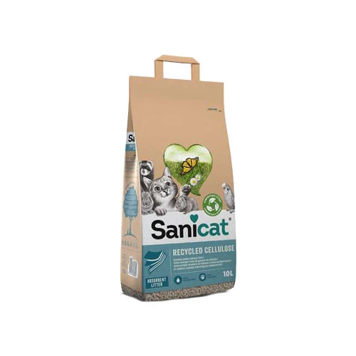 Sanicat Recycelte Zellulose - Katzenstreu 1 Sanicat Recycelte Zellulose - Katzenstreu